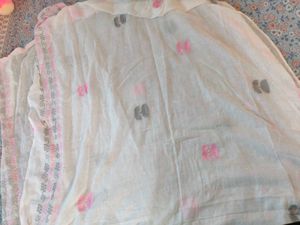 Elegant Pink &amp; White Patterned Kurta set