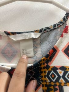 H&amp;M Aztec Print Sleeveless Mini Dress