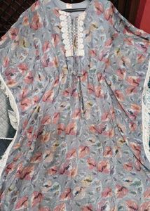 Bohemian Floral Kaftan Gown