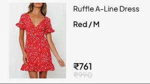 Chic Red Floral Print Mini Dress urbanic