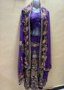 Exquisite Purple Embroidered Lehenga Choli