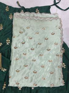 Elegant Emerald Green Embroidered Blouse