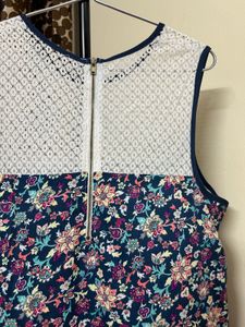 Floral &amp; Geometric Print Sleeveless Dress