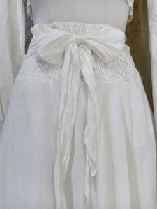 Elegant White Cotton Skirt