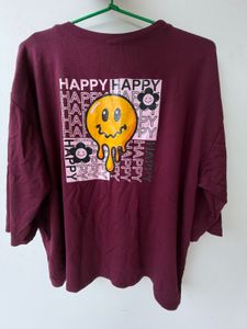 Maroon Oversized T-shirt