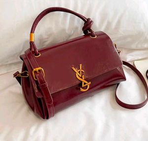 ysl Chic Burgundy Handbag