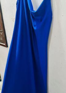 Elegant Blue Maxi Slip Dress