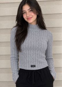 Los Angeles CALIFORNIA extra soft Ribbed Turtlenec