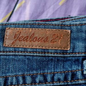 Blue Denim Capri Jeans