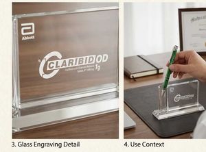 Branded Pen with Glass Holder