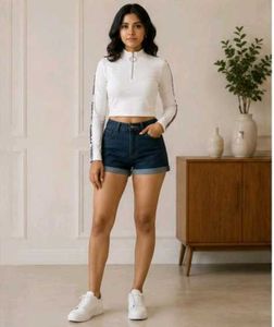 White Crop Top with "SELFWHO" Print