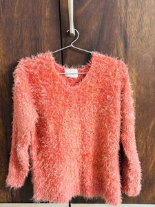 Cozy fuzzy pink sweater