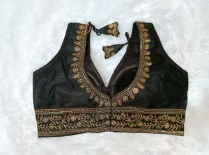 Black South Silk Blouse