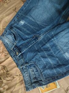 Trendy Ripped Wide Leg Jeans