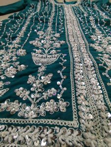Beautiful Teal Kurta Sharara Set