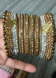 Exquisite Embellished Bangle Set