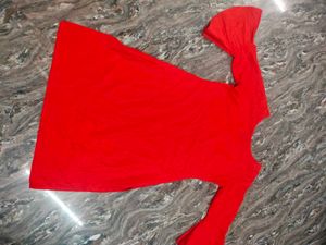Vibrant Red Embroidered Kurta