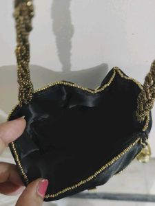 Clutches 👉Mirror Embellished Drawstring Pouch Bag