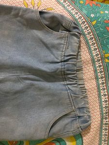 Light Wash Denim Jogger Pants