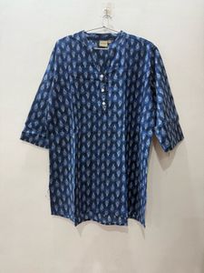 Printed Blue Kurta