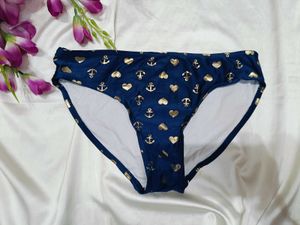 🇳🇿💫🎀Navy Blue Bikini Bottom with Gold Accents