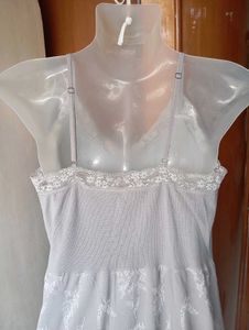 Lace Trimmed Grey Nightdress