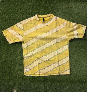 Yellow Striped Graphic T-Shirt