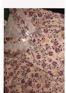 ___Floral Print Nigℎt Suit🩷