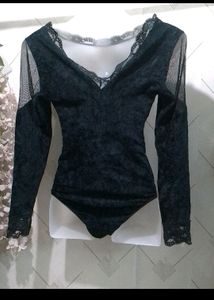 Black Velvet Bodysuit