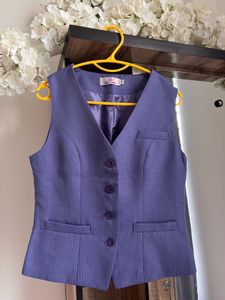 Purple Pinstripe Vest