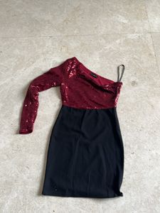 Shein Sequin One Shoulder Dress