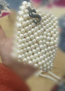Vintage Pearl Beaded handmade Bag