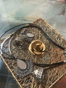 3 layered Neckpiece ,Jhumka Earrings