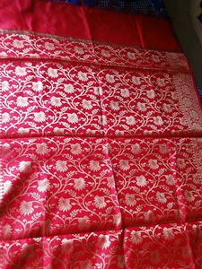 Elegant Red Banarasi Silk Dupatta