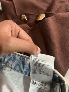 H&amp;M Light Wash loose straight high waist jeansJean