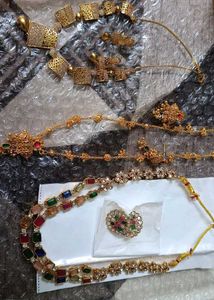 Exquisite Gold Plated Indian Jewelry Set