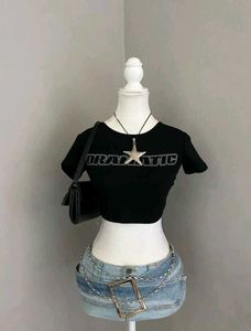 Rhinestone Crop Top