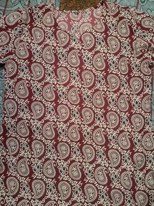 Maroon Paisley Print Kurta