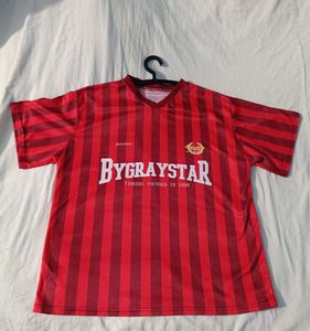 BYGRAYSTAR Red Striped T-Shirt