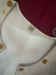 Yellow Embroidered Baby Girl Dress