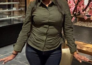 Stylish Ruched Olive Green Shirt