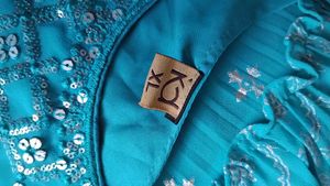 Beautiful Teal Kurta Set with Dupatta for girls