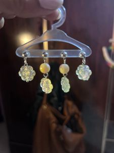 Sparkling Flower Drop Earrings