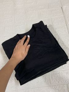 XL SIZE Pack of 5 Black Basic T-Shirts