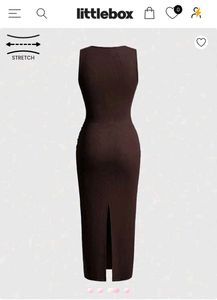 Littlebox ruched bodycon dress🤎