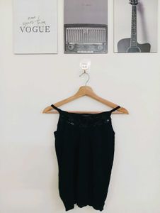 Black Sequin Cami Top
