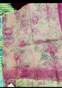 Brand New Pure Kota Doria Saree Without Fall