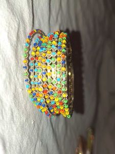 Colorful Beaded Bangles Set