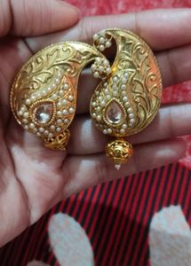 ✨ Beautiful Traditional Golden Earrings | Ethnic P
