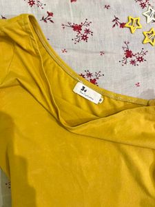 Yellow One-Shoulder Top